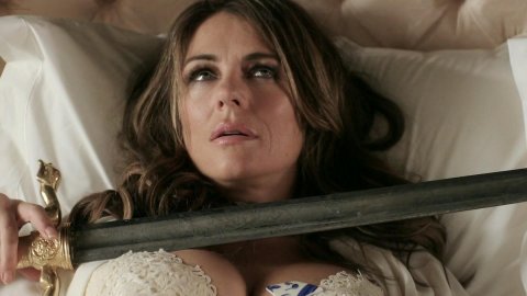 Elizabeth Hurley, Keeley Hazell - Sex Scenes in The Royals s02e08 (2016)