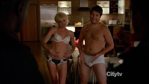 Eliza Coupe - Sex Scenes in Happy Endings s02e10 (2012)